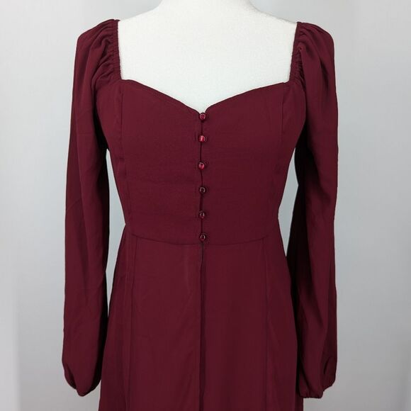 New York & Company NY&C Wine Red Milkmaid Maxi Floor Length Cardigan XXL NWT - Picture 2 of 10